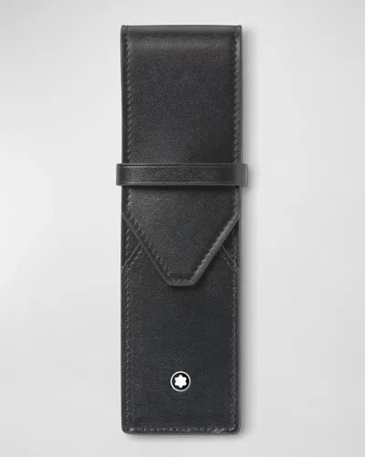 Montblanc Men's Meisterstuck Leather 2-pen Pouch In Black