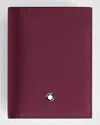 Montblanc Meisterstuck Leather Card Holder In Cassis
