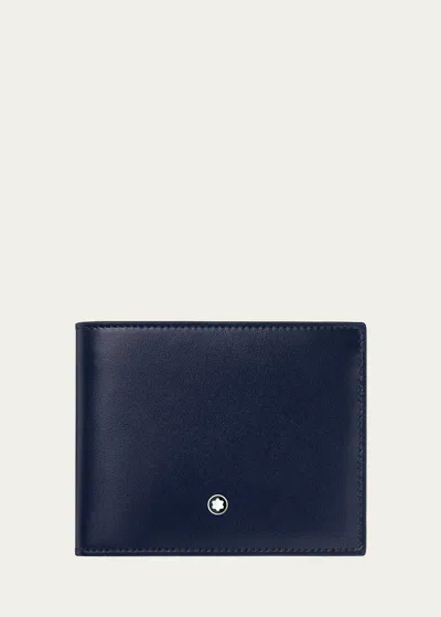 Montblanc Men's Meisterstuck Leather Bifold Wallet In Blue