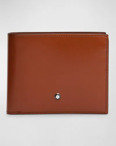 Montblanc Men's Meisterstuck Leather Bifold Wallet In Orange