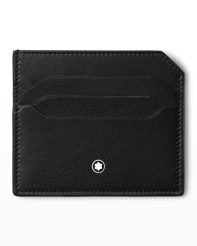 Montblanc Men's Meisterstück Leather Card Holder In Black