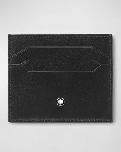 Montblanc Men's Meisterstuck Leather Card Holder In Black