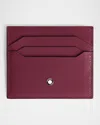 Montblanc Meisterstuck Leather Card Holder In Cassis