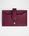 Montblanc Meisterstuck Leather Card Holder In Cassis