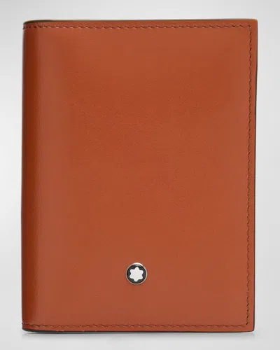 Montblanc Men's Meisterstuck Leather Card Holder In Orange