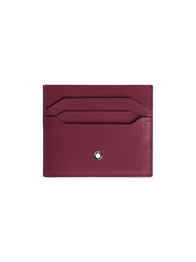 Montblanc Men's Meisterstück Leather Card Holder In Red