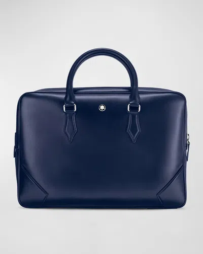 Montblanc Men's Meisterstuck Leather Document Briefcase In Blue