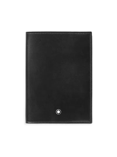 Montblanc Logo Passport Holder In Black