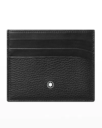 Montblanc Men's Meisterstuck Soft Grain Leather Card Holder In Black