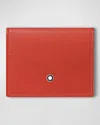 Montblanc Meisterstuck 4cc Soft Leather Card Holder In Red