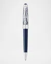 Montblanc Meisterstuck The Origin Collection Doue Midsize Precious Resin Ballpoint Pen In Blue