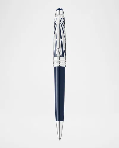 Montblanc Meisterstuck The Origin Collection Doue Midsize Precious Resin Ballpoint Pen In Blue