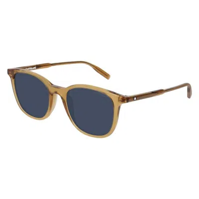 Montblanc Men's  Mb0006s 004 Sunglasses In Yellow