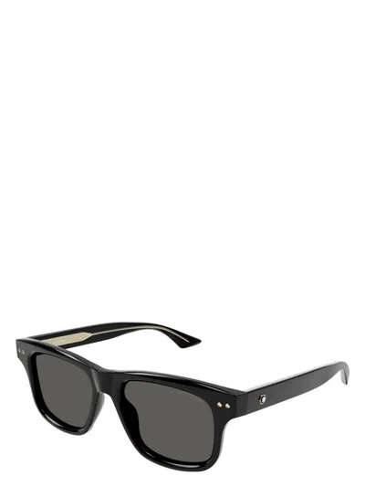 Montblanc Mb0319s Sunglasses In Black Black Smoke