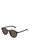 Montblanc Round-frame Sunglasses In Black