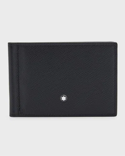 Montblanc Men's Saffiano Leather Sartorial Money Clip Wallet In Black