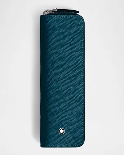 Montblanc Men's Sartorial 1-pen Zip Pouch In Blue