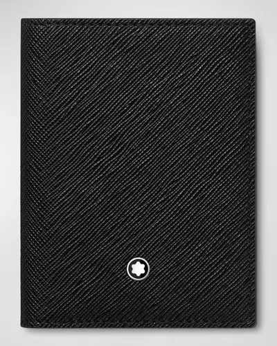 Montblanc Sartorial Leather Bifold Card Holder In Black
