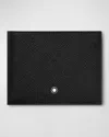 Montblanc Sartorial Leather 8cc Wallet In Black