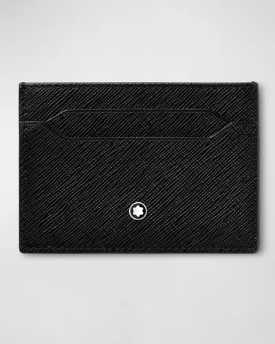 Montblanc Men's Sartorial Leather Card Holder In Black