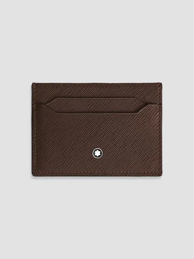 Montblanc Men's Sartorial Leather Card Holder In Brown