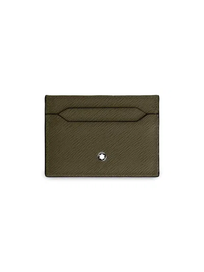 Montblanc Sartorial Leather Card Holder In Brown