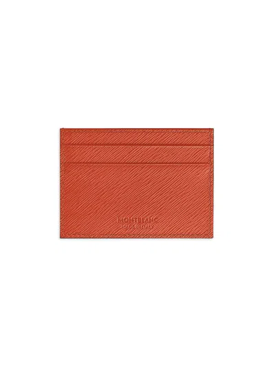 Montblanc Men's Sartorial Leather Card Holder In Orange