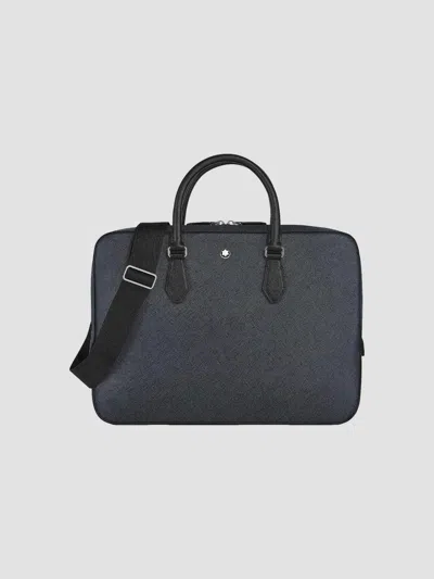 Montblanc Men's Sartorial Leather Document Case In Blue