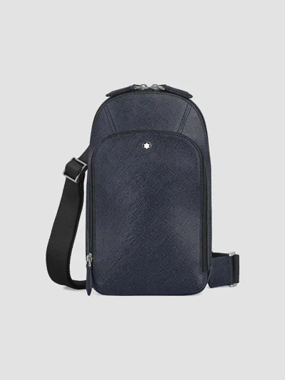 Montblanc Men's Sartorial Leather Sling Backpack In Blue
