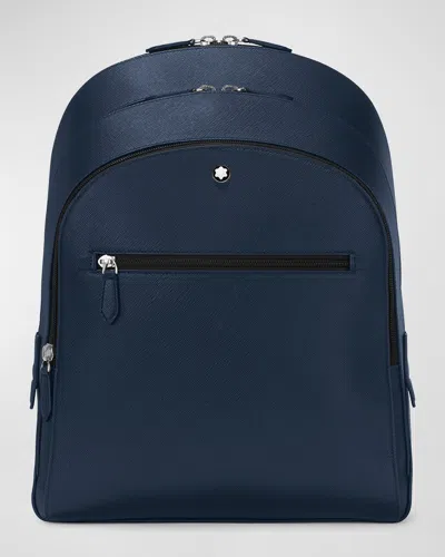 Montblanc Men's Sartorial Medium 3-compartment Saffiano Leather Backpack In Blue