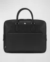 Montblanc Sartorial Medium Leather Briefcase Document Case In Black