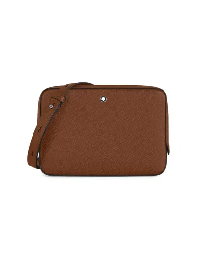 Montblanc Sartorial Mini Leather Crossbody In Purple