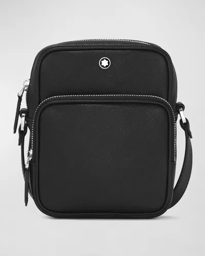 Montblanc Men's Sartorial Nano Saffiano Leather Messenger Bag In Black