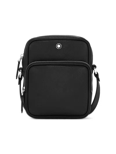 Montblanc Men's Sartorial Nano Textured Leather Messenger Bag In Black