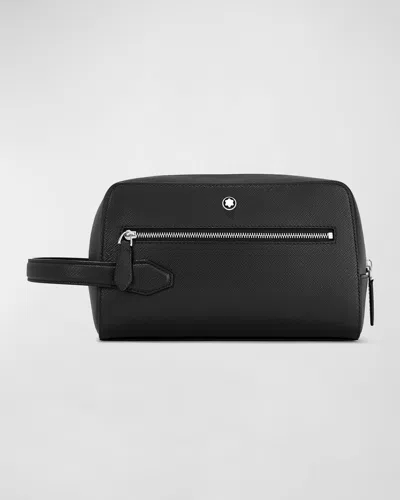 Montblanc Men's Sartorial Saffiano Leather Toiletry Bag In Black