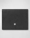 Montblanc Sartorial Trio 4cc Leather Card Holder In Black