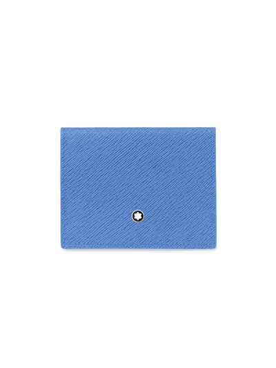 Montblanc Men's Sartorial Trifold Leather Card Holder In Blue