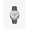 MONTBLANC MONTBLANC MENS SILVER 128670 HERITAGE STAINLESS-STEEL AND ALLIGATOR-EMBOSSED LEATHER AUTOMATIC WATCH