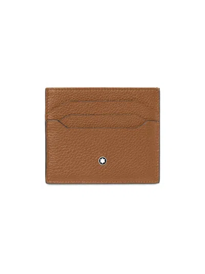 Montblanc Men's Soft Grain Leather Card Holder In Brown