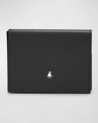 Montblanc Men's Soft Leather Trio Card Holder In Black