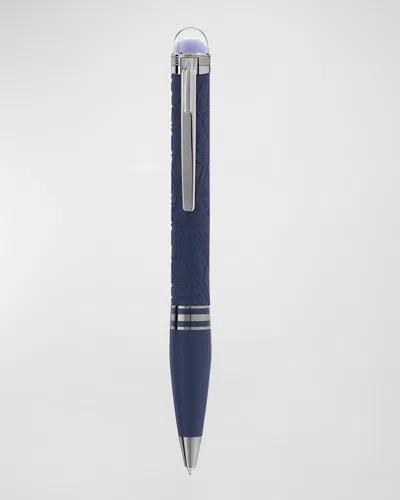 Montblanc Men's Starwalker Spaceblue Resin Ballpoint Pen In Black