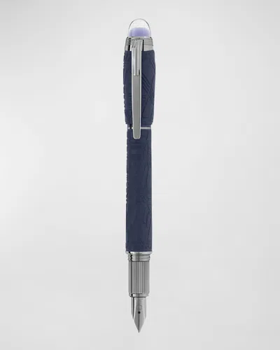 Montblanc Men's Starwalker Spaceblue Resin Fountain Pen In Blue