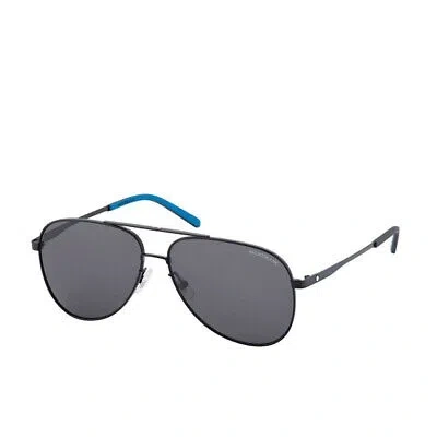 Pre-owned Montblanc Men Sunglasses  Aviator Top Gun 123928 Women Pilot In Black Gray Lenses