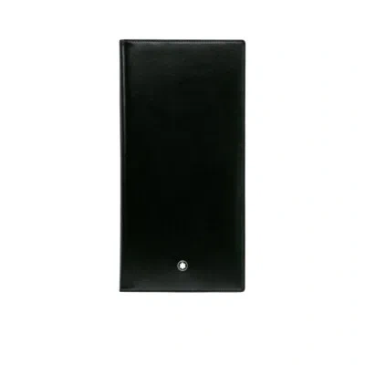 Pre-owned Montblanc Mens Long Wallet  Meisterstück 35790 Black Leather Card Id Slim Bifold