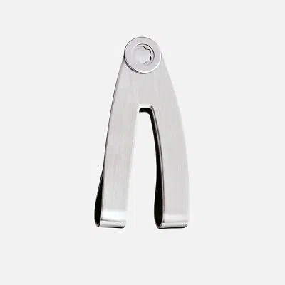 Pre-owned Montblanc Mens Money Clip  Urban Walker 9902 Stainless Steel Slim Banknote Holder In Silver