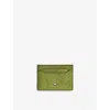 Montblanc Mens Multi-coloured Sartorial Logo-branded Leather Card Holder In Green