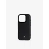 Montblanc Ens  Sartorial Iphone 16 Pro Max Leather Phone Case In Black
