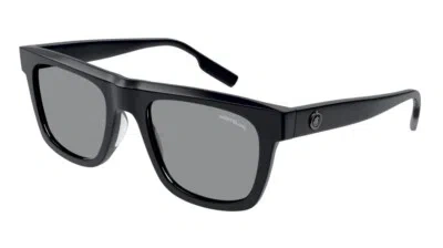 Pre-owned Montblanc Millennials Mb 0176s Sunglasses 001 100% Authentic In Gray