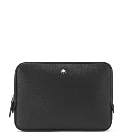 Montblanc Mini Leather Sartorial Messenger Bag In Black