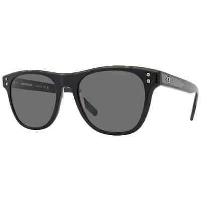 Pre-owned Montblanc Mont Blanc Mb0124s-001 Black Black Grey Sunglasses In Gray